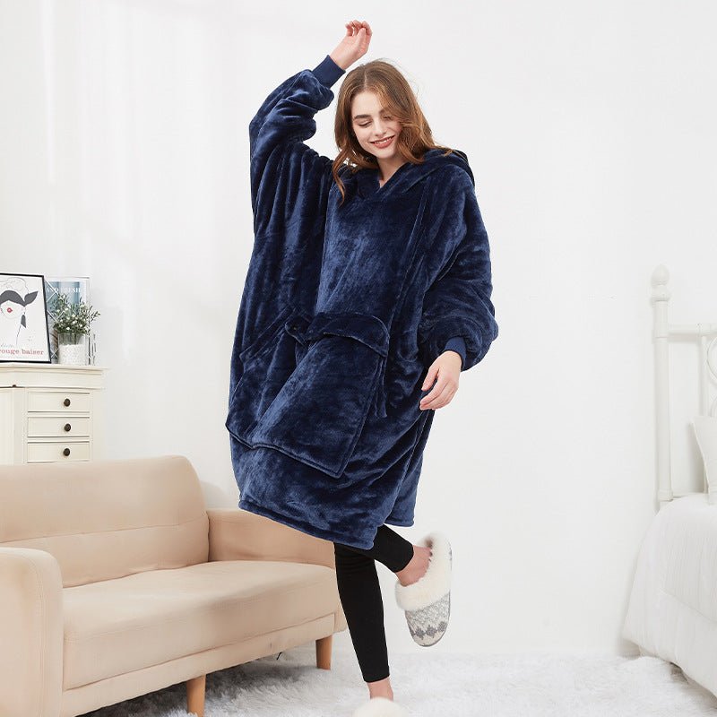 USB carbon fiber heated lazy blanket, thick heating, washable lazy hoodie electric blanket - VoltraWear