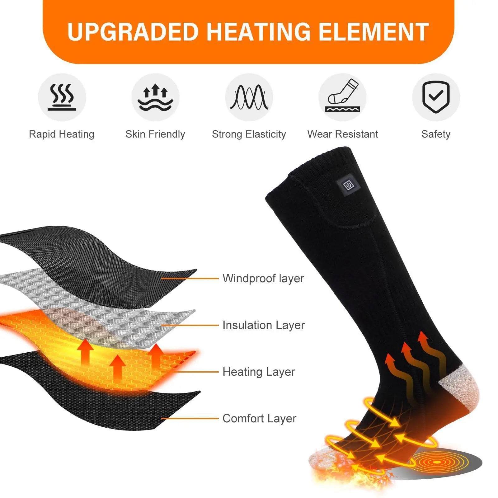 Heating Socks With Battery Box Rechargeable - VoltraWear