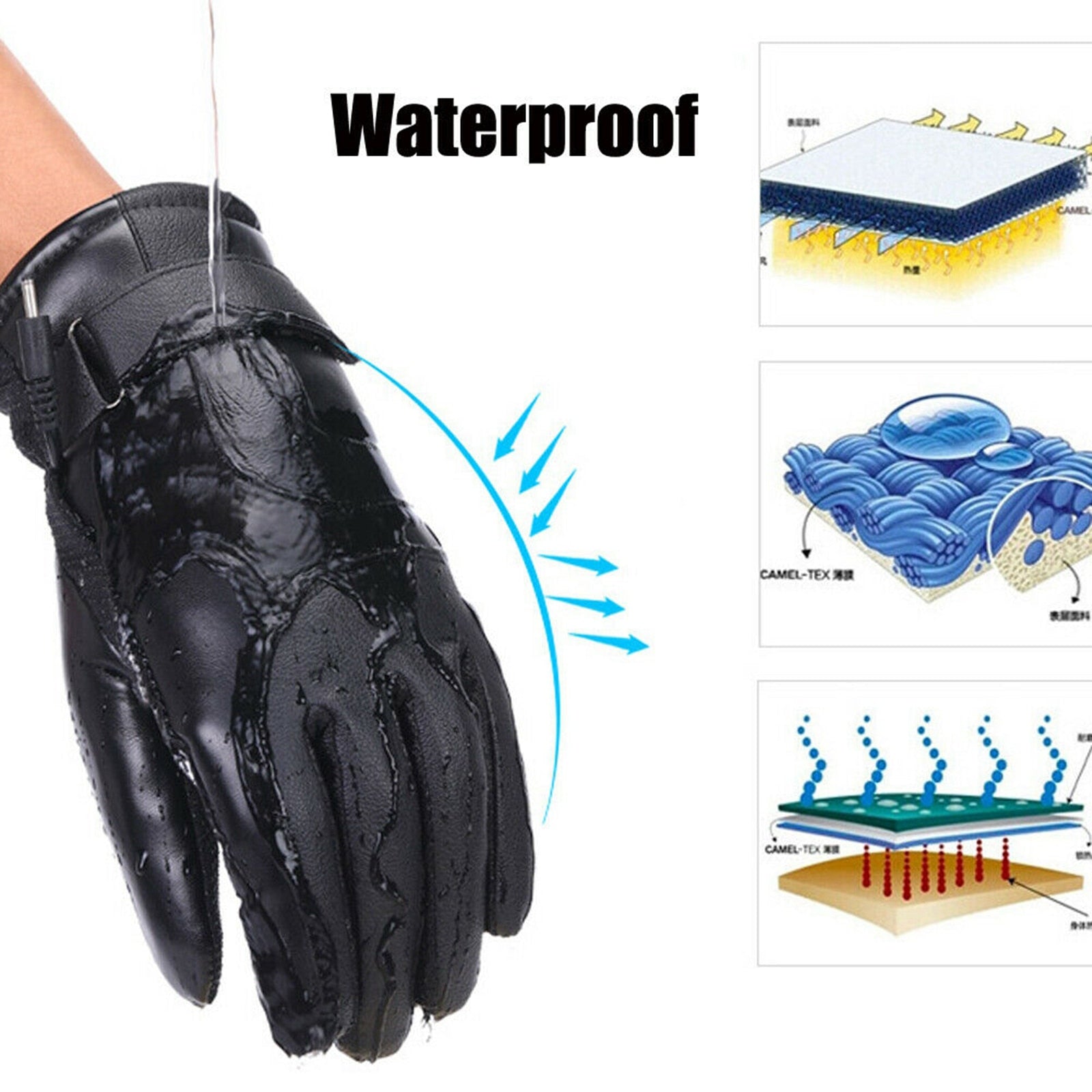 Electric Heated Gloves Waterproof Windproof - VoltraWear
