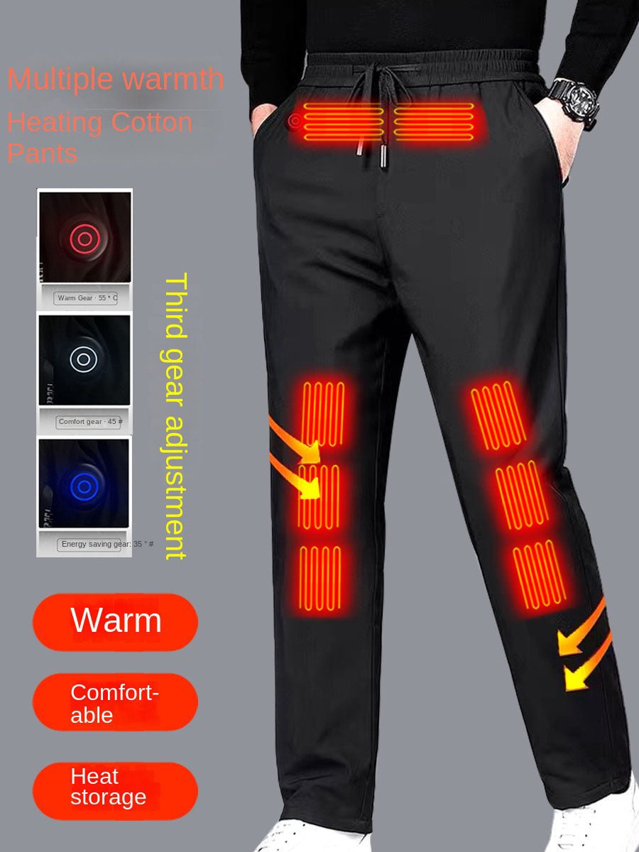 Hot pants for winter warmth, USB electric heating, cotton pants with fleece - VoltraWear