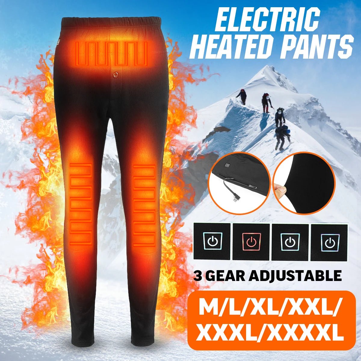 Women Men Winter Outdoor Heated Pants - VoltraWear